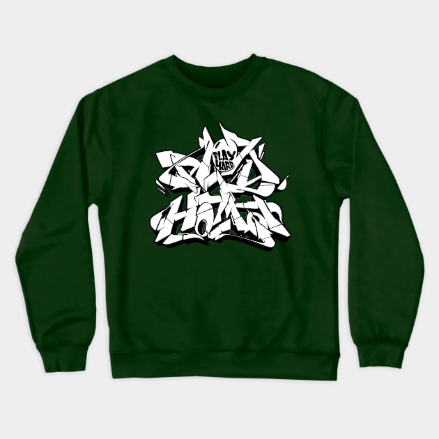 Black And White Crewneck Sweatshirt by playhard24